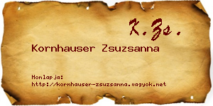 Kornhauser Zsuzsanna névjegykártya